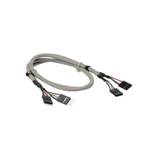 InLine USB 2.0 Verlngerung, intern, 2x 4pol Pfostenstecker auf Pfostenbuchse, 0,6m