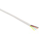 InLine® Modularkabel, 4adrig Flachband weiß,...