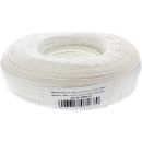InLine® Modularkabel, 4adrig Flachband weiß,...
