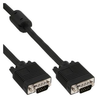InLine S-VGA Kabel, 15pol HD Stecker / Stecker, schwarz, 0,5m