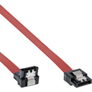 InLine SATA Anschlusskabel abgewinkelt, mit Sicherheitslasche, 0,3m