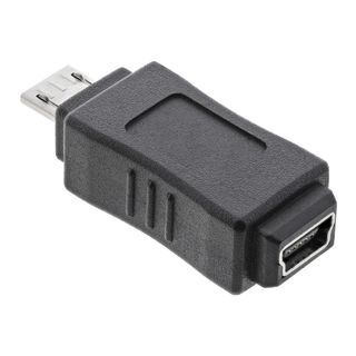 InLine Micro-USB Adapter, Micro-B Stecker an Mini USB 5-pol Buchse