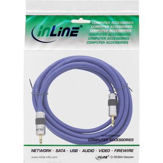 InLine Klinken-Kabel PREMIUM, 3,5mm Stecker / Stecker, 2m