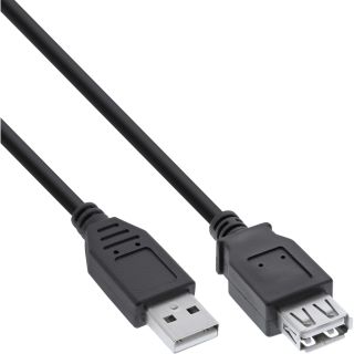 InLine USB 2.0 Verlngerung, Stecker / Buchse, Typ A, schwarz, 1,8m