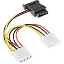 InLine® SATA Stromadapterkabel, SATA Buchse an 3x...
