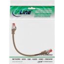 InLine® Patchkabel, S/FTP (PiMf), Cat.6, 250MHz, PVC, Kupfer, braun, 0,3m