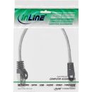 InLine® Patchkabel, SF/UTP, Cat.5e, transparent, 0,25m