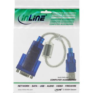 InLine USB zu Seriell Adapterkabel Premium, Stecker A an 9pol Sub D Stecker