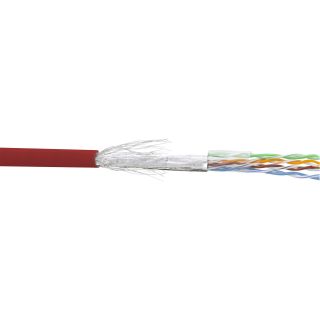 InLine Patchkabel Cat.5e, rot, SF/UTP, AWG26, PVC, 100m