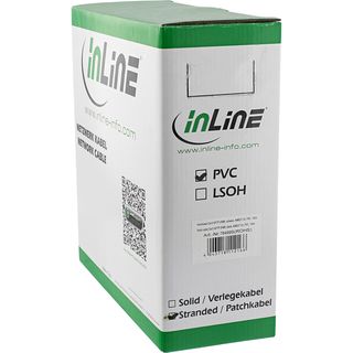 InLine Patchkabel Cat.6 S/FTP (PiMf), schwarz, AWG27, PVC, CU, 100m