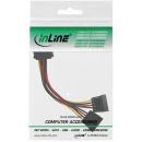 InLine® SATA Strom-Y-Kabel, SATA Buchse an 2x SATA...