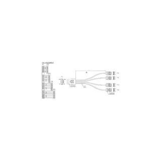 InLine SAS Anschlusskabel, Mini-SAS SFF-8087 an 4x SATA, 1:1, OCR, 0,5m