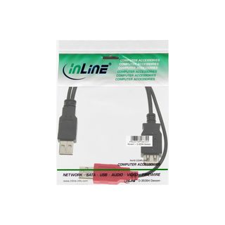 InLine USB 2.0 Y-Anschlusskabel, 2x Stecker A an Buchse A, 0,2m