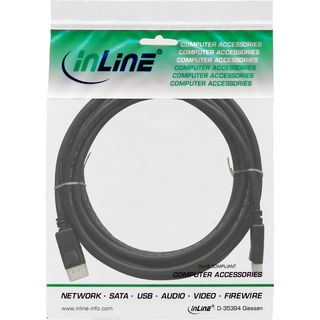 InLine DisplayPort Kabel, schwarz, vergoldete Kontakte, 7,5m