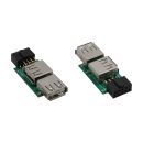 InLine® USB 2.0 Adapter, 2x Buchse A auf...