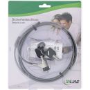 InLine® Notebook Sicherheitsschloss, mit Schlüssel, 4,4mm x 2m