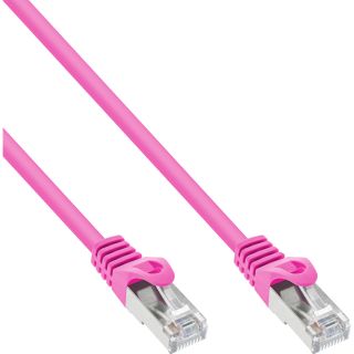 InLine Patchkabel, SF/UTP, Cat.5e, pink, 15m