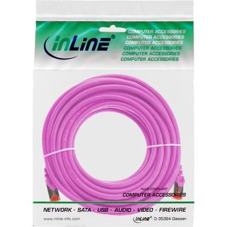 InLine Patchkabel, S/FTP (PiMf), Cat.6, 250MHz, PVC, Kupfer, pink, 5m