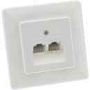 InLine® ISDN Anschlussdose, 2x RJ45 BU, Unterputz,...