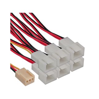 InLine Lfter Adapterkabel, 3pol Molex Buchse an 6x 3pol Molex Stecker