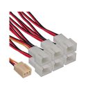 InLine Lfter Adapterkabel, 3pol Molex Buchse an 6x 3pol...