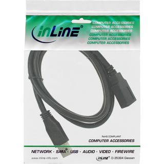 InLine USB 3.0 Kabel, A Stecker / Buchse, schwarz, 1m