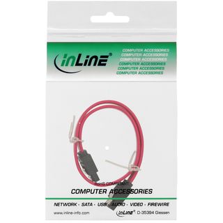 InLine SATA 6Gb/s Kabel, mit Lasche, 0,3m