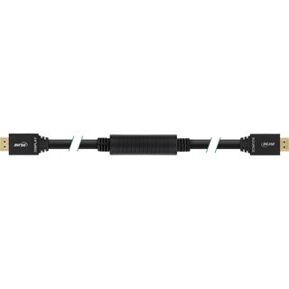 InLine HDMI Kabel, HDMI-High Speed mit Ethernet, Stecker / Stecker, aktiv, schwarz / gold, 30m
