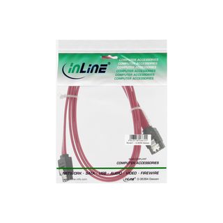 InLine SATA 6Gb/s Kabel, mit Lasche, 1m
