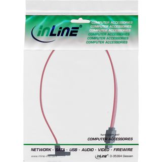 InLine SATA 6Gb/s Kabel, mit Lasche, gewinkelt, 0,3m