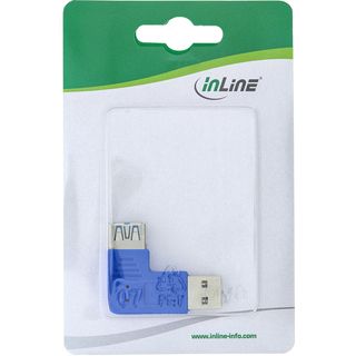 InLine USB 3.0 Adapter, Stecker A auf Buchse A, links gewinkelt 90
