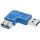 InLine® USB 3.0 Adapter, Stecker A auf Buchse A, links gewinkelt 90°