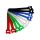 InLine® Kabelbinder 12x200mm, Klett-Verschluss, 10er, 5 versch. Farben