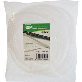 InLine Spiralband 10m, weiß, 8mm
