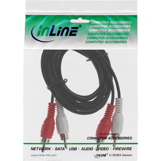 InLine Cinch Kabel, 2x Cinch, Stecker / Stecker, 15m