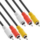 InLine® Cinch Kabel, Audio/Video 3x Cinch, Stecker /...