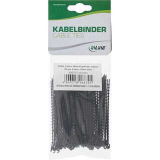 InLine Kabelbinder Kugelbinder schwarz, Lnge 100mm, 100 Stck