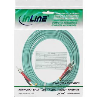 InLine LWL Duplex Kabel, ST/ST, 50/125m, OM3, 2m