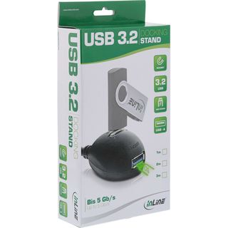 InLine USB 3.2 Verlngerung, A Stecker / Buchse, schwarz, mit Standfu, 3m