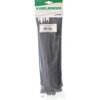 InLine Kabelbinder mit Doppelkopf, Lnge 300mm, Breite 4,8mm, schwarz, 100 Stck