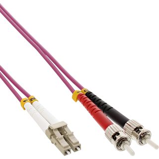 InLine LWL Duplex Kabel, LC/ST 50/125m, OM4, 10m