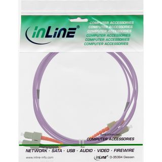 InLine LWL Duplex Kabel, SC/SC, 50/125m, OM4, 2m