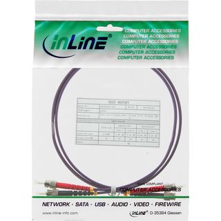 InLine LWL Duplex Kabel, ST/ST, 50/125m, OM4, 1m