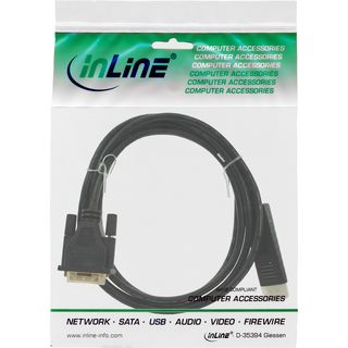 InLine DisplayPort zu DVI Konverter Kabel, schwarz, 3m