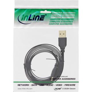 InLine Micro-USB 2.0 Flachkabel, USB-A Stecker an Micro-B Stecker, 5m