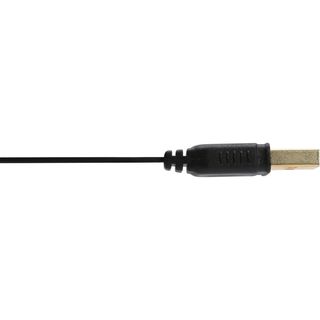 InLine USB 2.0 Flachkabel Verlngerung, A Stecker / Buchse, schwarz, Kontakte gold, 5m