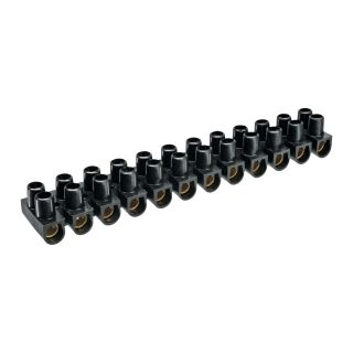 InLine® Lüsterklemme 6mm², 12er Reihe, schwarz, 10 Stück