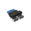 InLine® USB 3.0 Adapter, 2x Buchse A auf...