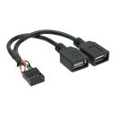 InLine USB 2.0 Adapterkabel, 2x Buchse A auf...