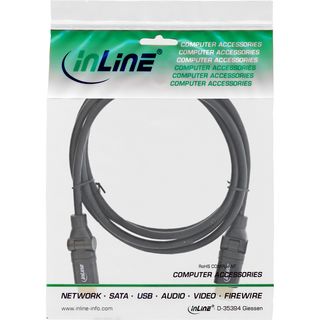 InLine High Speed HDMI Kabel mit Ethernet, St/St, verg. Kontakte, schwarz, flexible Winkelstecker, 1,5m
